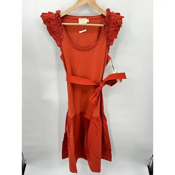NATION LTD x Evereve NWT Everleigh Dress in Terracotta Cayenne // M - Picture 6 of 14
